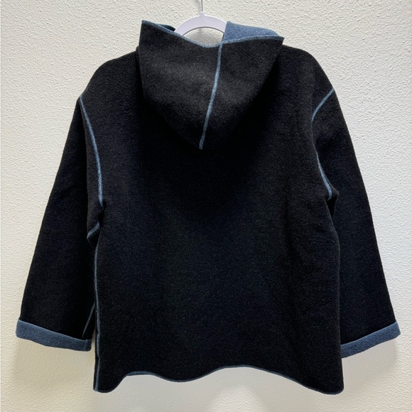 Cabi Wool Zip Hooded Jacket Sweater Pockets Thick Charcoal Gray Women's Large - Picture 2 of 8